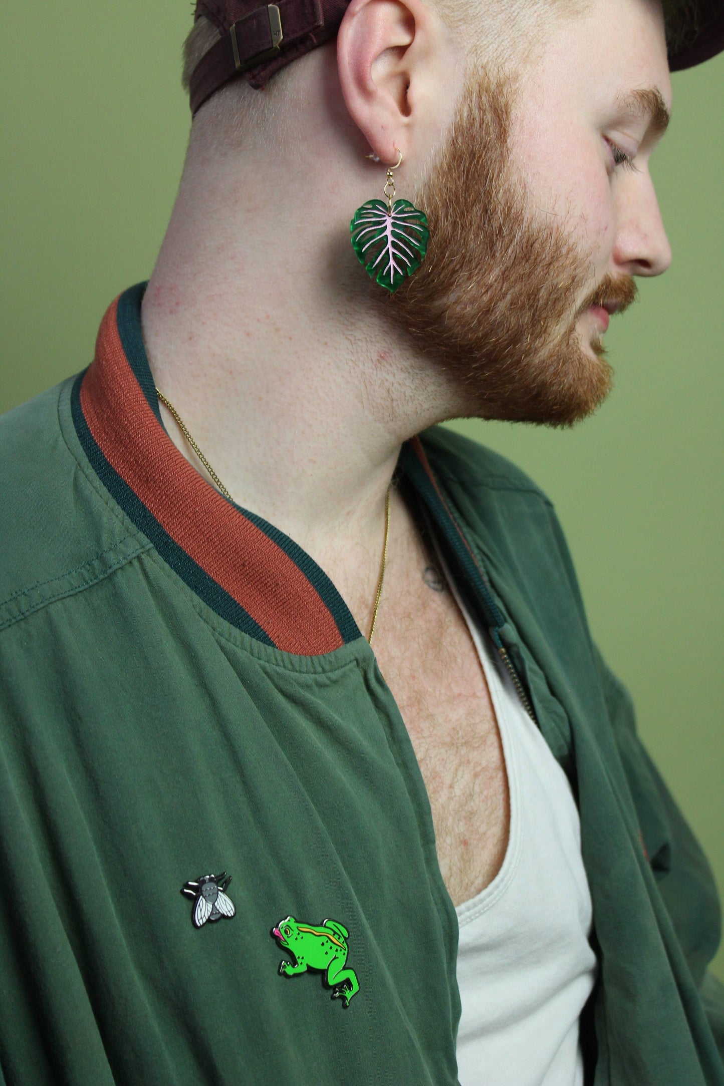 Mini Monstera Leaf Acrylic Earrings Quirks!