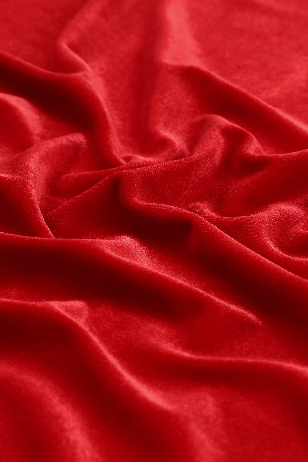 Red Velvet Elegant Open Front Pocket Long Cardigan Shewin