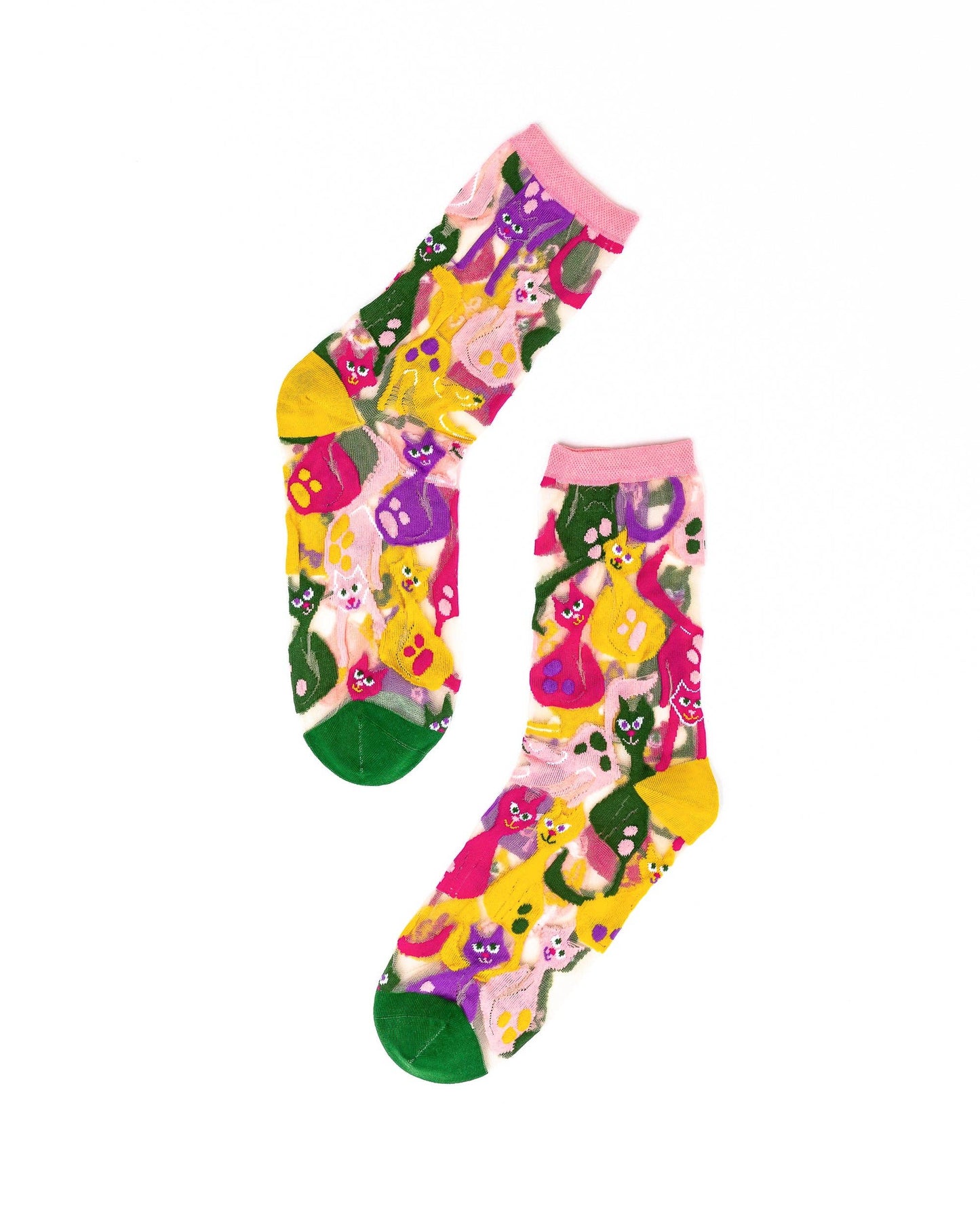 Dopamine Cats Sheer Crew Sock Quirks!