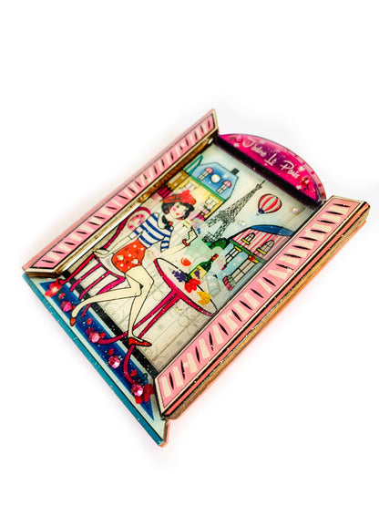 Oh la la Paris Scene Brooch by Rosie Rose Parker Quirks!