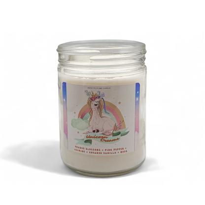 Unicorn Dreams – 7 oz Candle Moth to Flame Candles