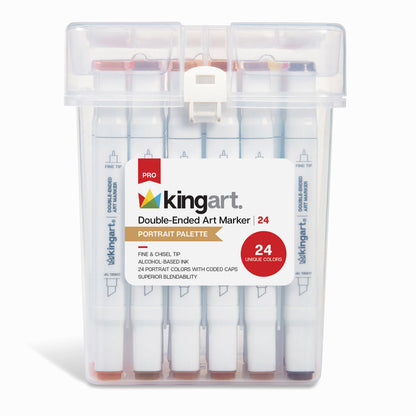 Double-Ended Alcohol Markers - 24 Portrait Colors
