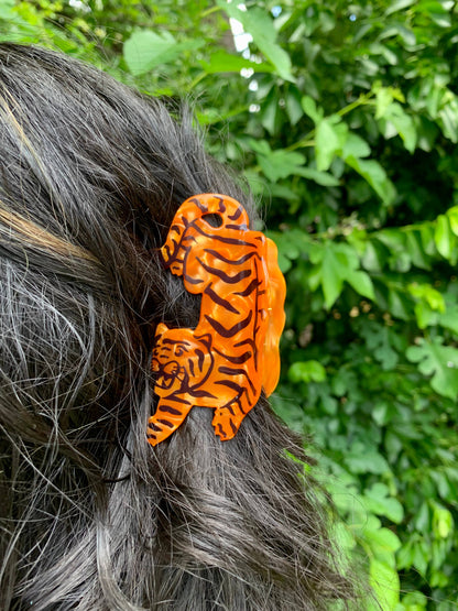 Tiger Acetate Hair Claw  Quirks!