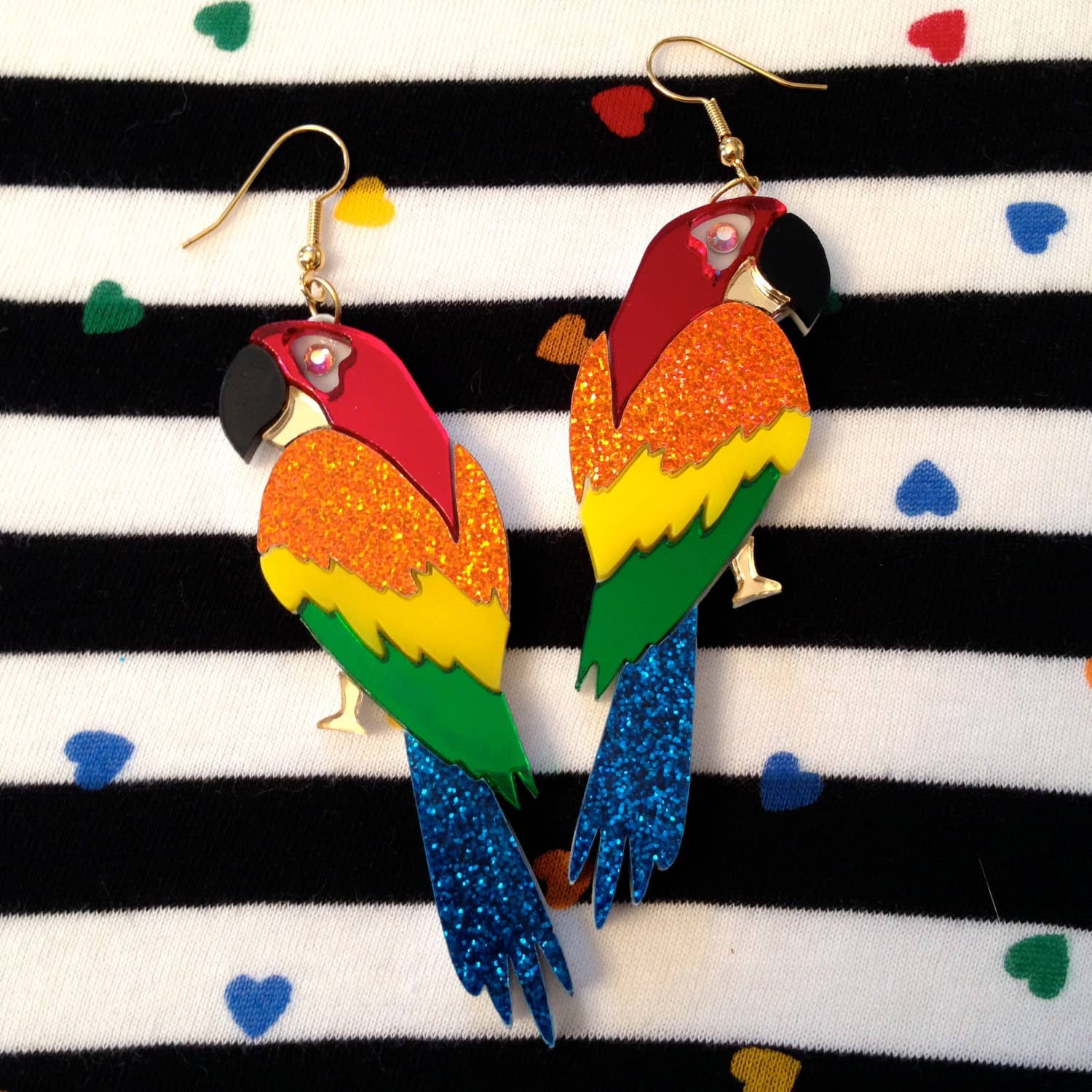 Tropical Parrot Acrylic Statement Earrings Quirks!