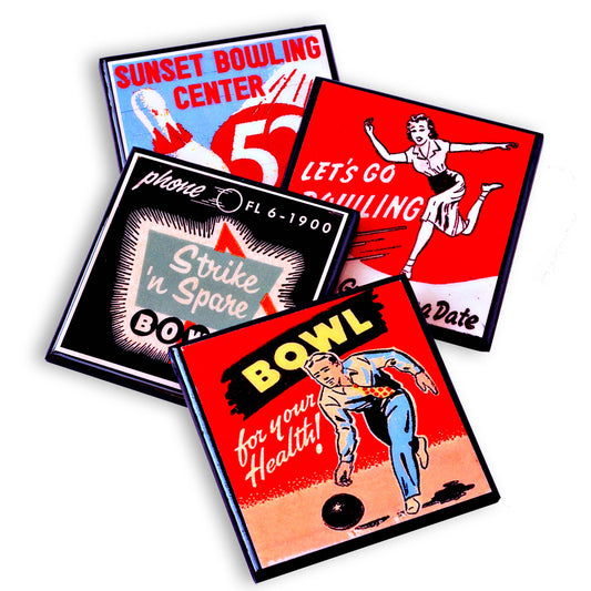 Lets Bowl!  Vintage Bowling Coaster Set Quirks!