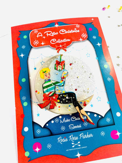 Moon Girl Christmas Brooch by Rosie Rose Parker Quirks!