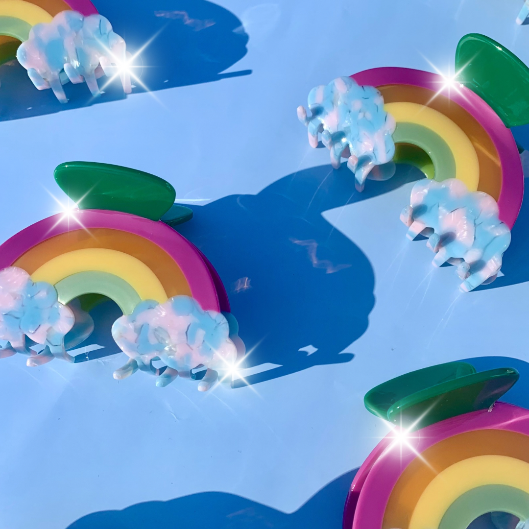 Rainbow Acetate Hair Claw Quirks!