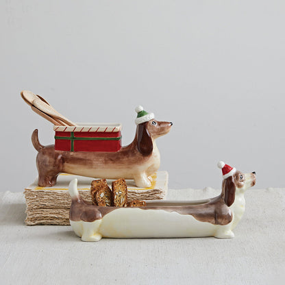 Hand-Painted Ceramic Dog w/ Gift Planter