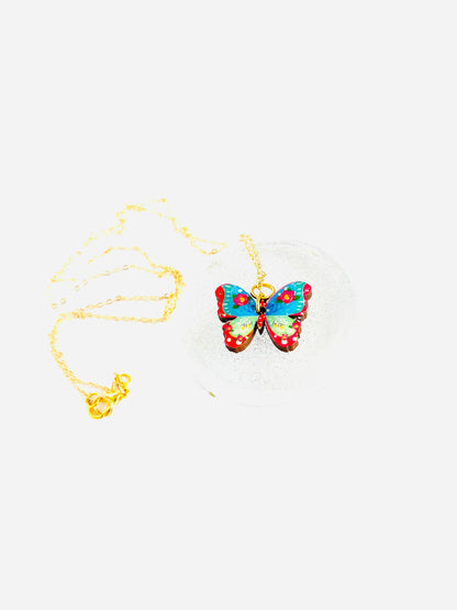 Butterfly Necklace on Gold Chain by Rosie Rose Parker Quirks!