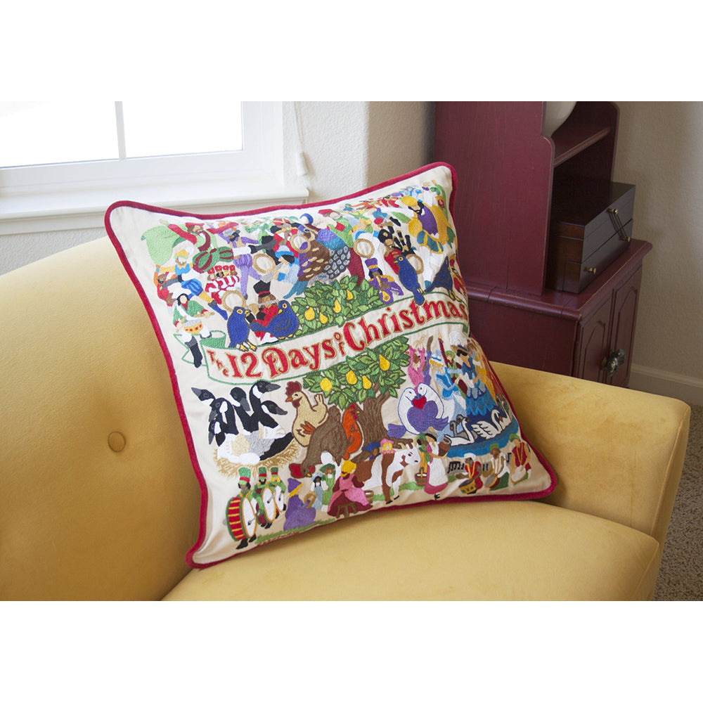 12 Days of Christmas Hand-Embroidered Pillow Quirks!
