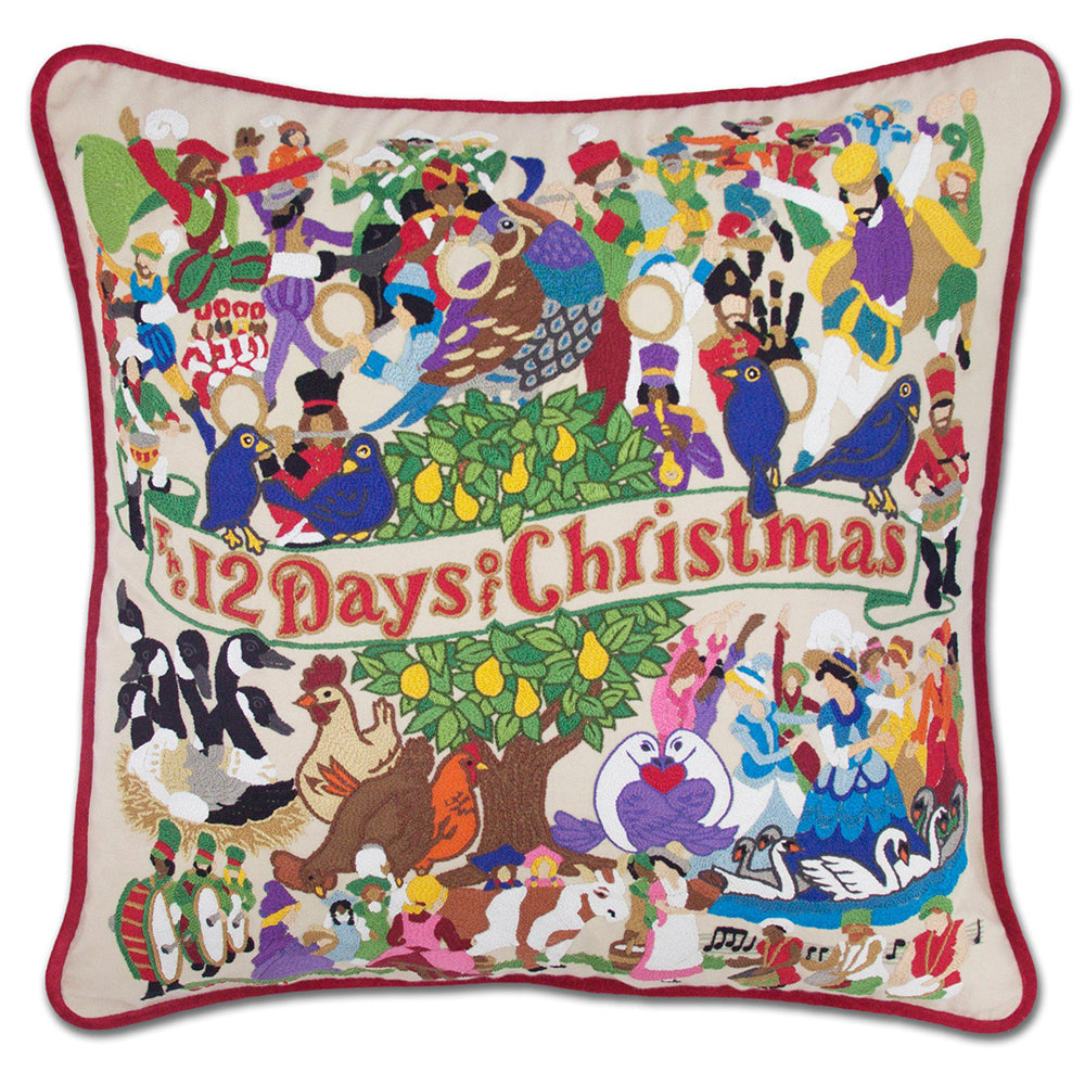 12 Days of Christmas Hand-Embroidered Pillow Quirks!