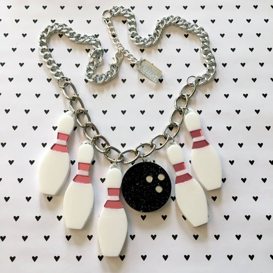 Bowling Pins And Ball Charm Necklace Quirks!