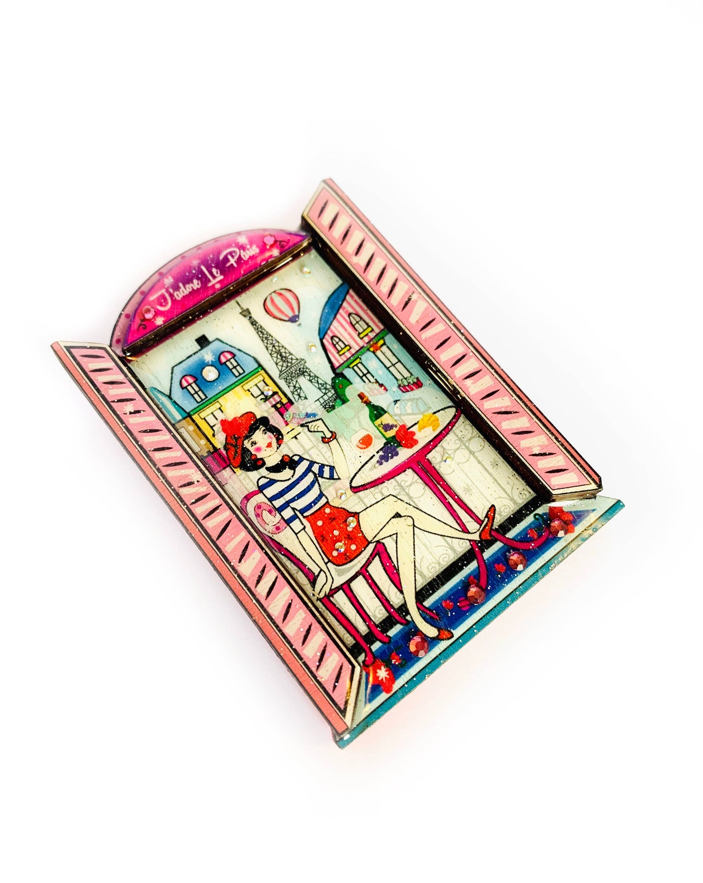 Oh la la Paris Scene Brooch by Rosie Rose Parker Quirks!