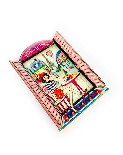 Oh la la Paris Scene Brooch by Rosie Rose Parker Quirks!