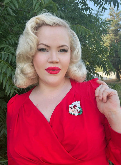 Jolly Jingler Mini Elf Mug Brooch by Lipstick & Chrome Quirks!