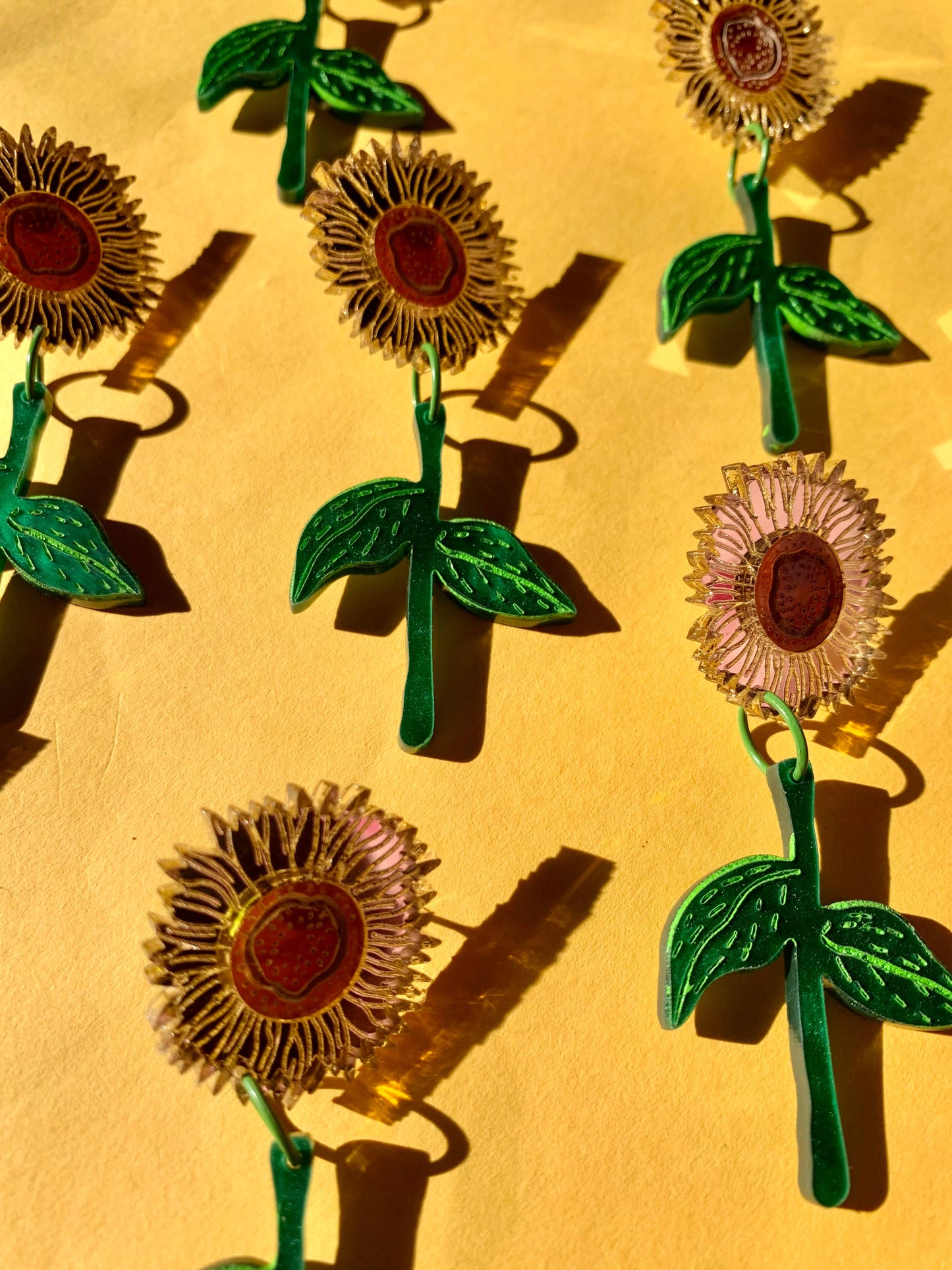 Sunflowers Acrylic Statement Earrings Quirks!