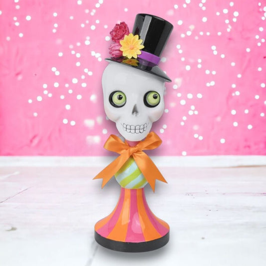 14.5in Quirky Skull Pedestal by December Diamonds Quirks!