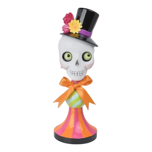 14.5in Quirky Skull Pedestal by December Diamonds Quirks!