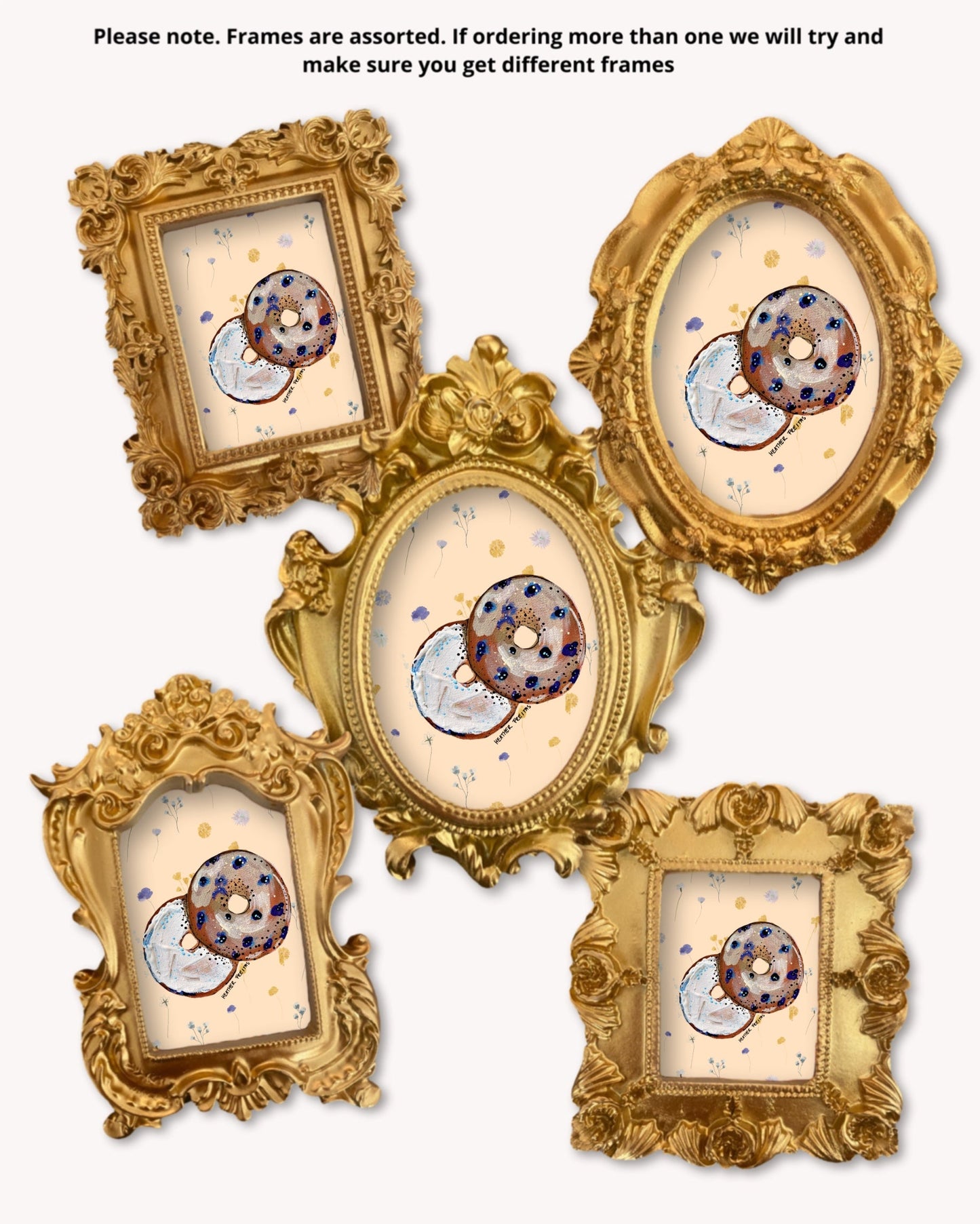 Bagel - Mini framed print