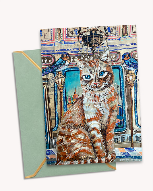 Royal Castle Cat - Greeting Card / Fine Art Print