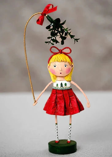 Under the Mistletoe Christmas Figurine by Lori Mitchell *NEW for 2024* Quirks!