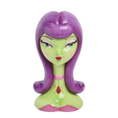 16in Purple Hair Witch Head by December Diamonds Quirks!