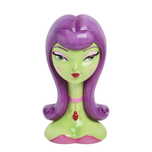 16in Purple Hair Witch Head by December Diamonds Quirks!