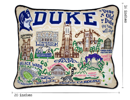 Duke University Collegiate Embroidered Pillow by CatStudio Quirks!