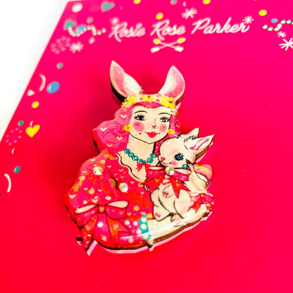 Bunny Girl Brooch by Rosie Rose Parker