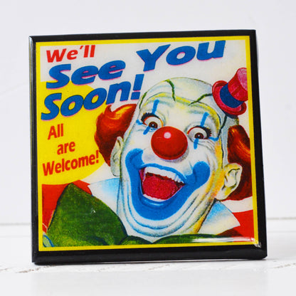 Creepy Clown Halloween Drink Coaster Set Quirks!