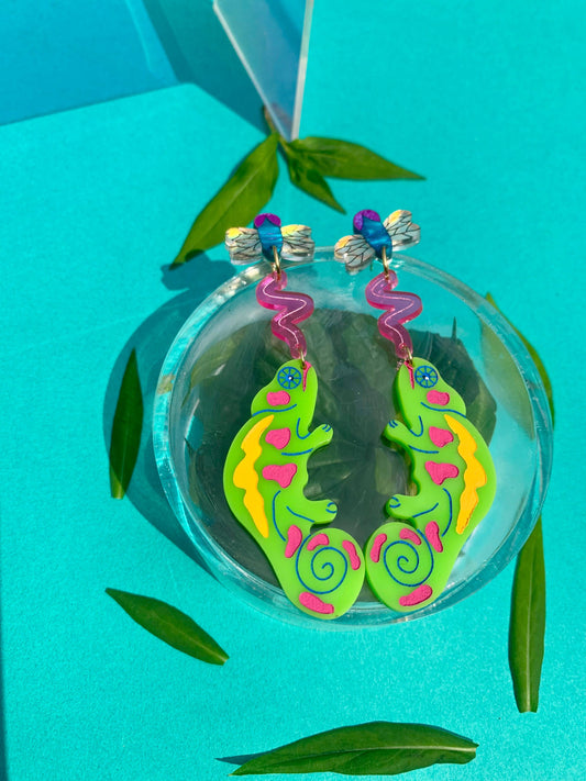 Chameleons Acrylic Earrings Quirks!