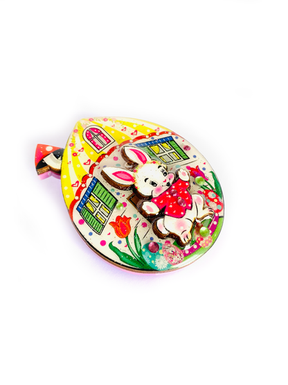 Bobby and his Egg House Brooch by Rosie Rose Parker Quirks!
