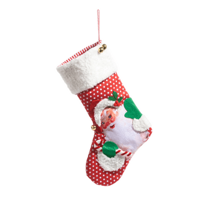 19" Retro Christmas Stocking SANTA