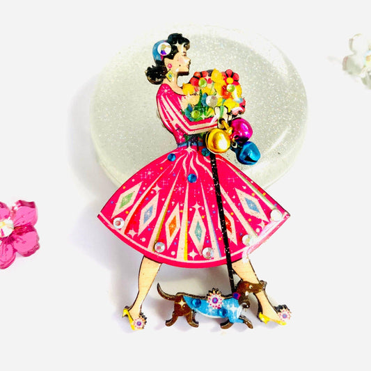 1950s Fancy Lady Brooch by Rosie Rose Parker Quirks!