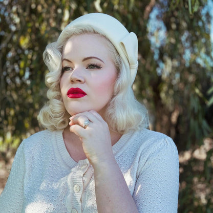 The Head-Turner Structured Beret by Lipstick & Chrome -WINE Quirks!