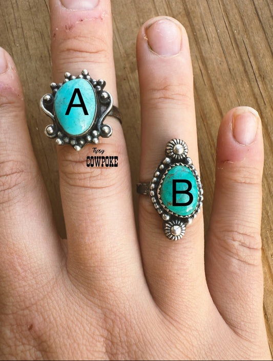 Size 7 Turquoise Rings
