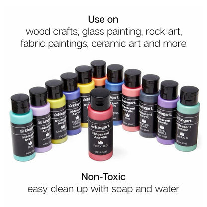 Acrylic Paint - 12 Iridescent Colors 60ml
