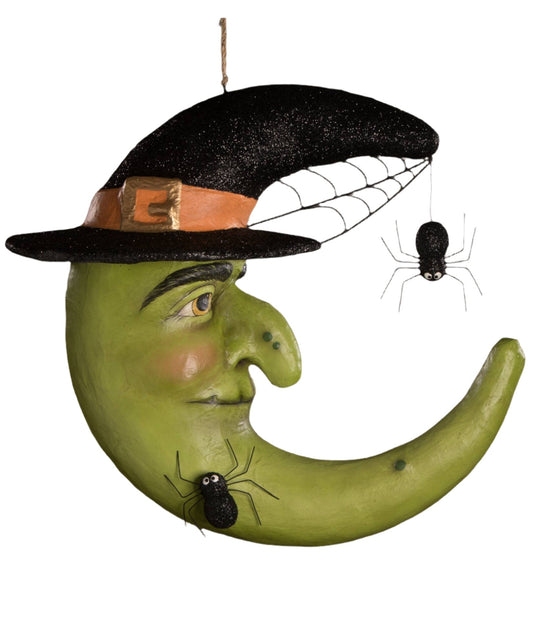 XL Paper Mache Moon Witch Hanging Decor by Bethany Lowe Designs Quirks!