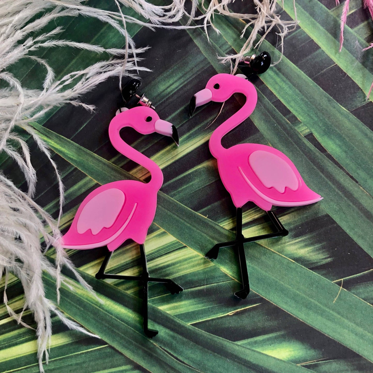 Pink Flamingo Acrylic Statement Earrings Quirks!