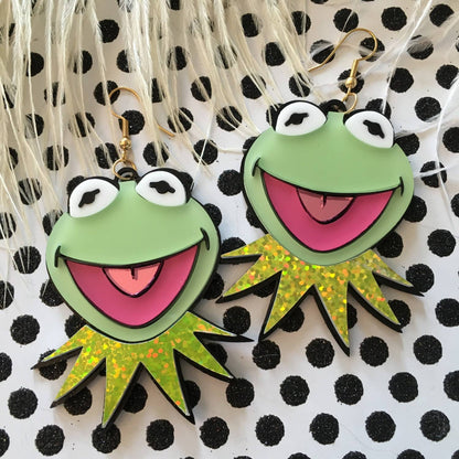 Miss Piggy And Kermit Laser Cut Earrings Quirks!