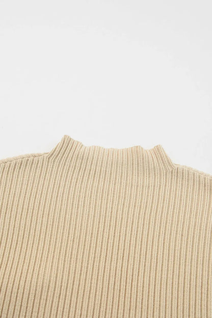 Gold Flame Patch Pocket Ribbed Knit Short Sleeve Sweater Shewin