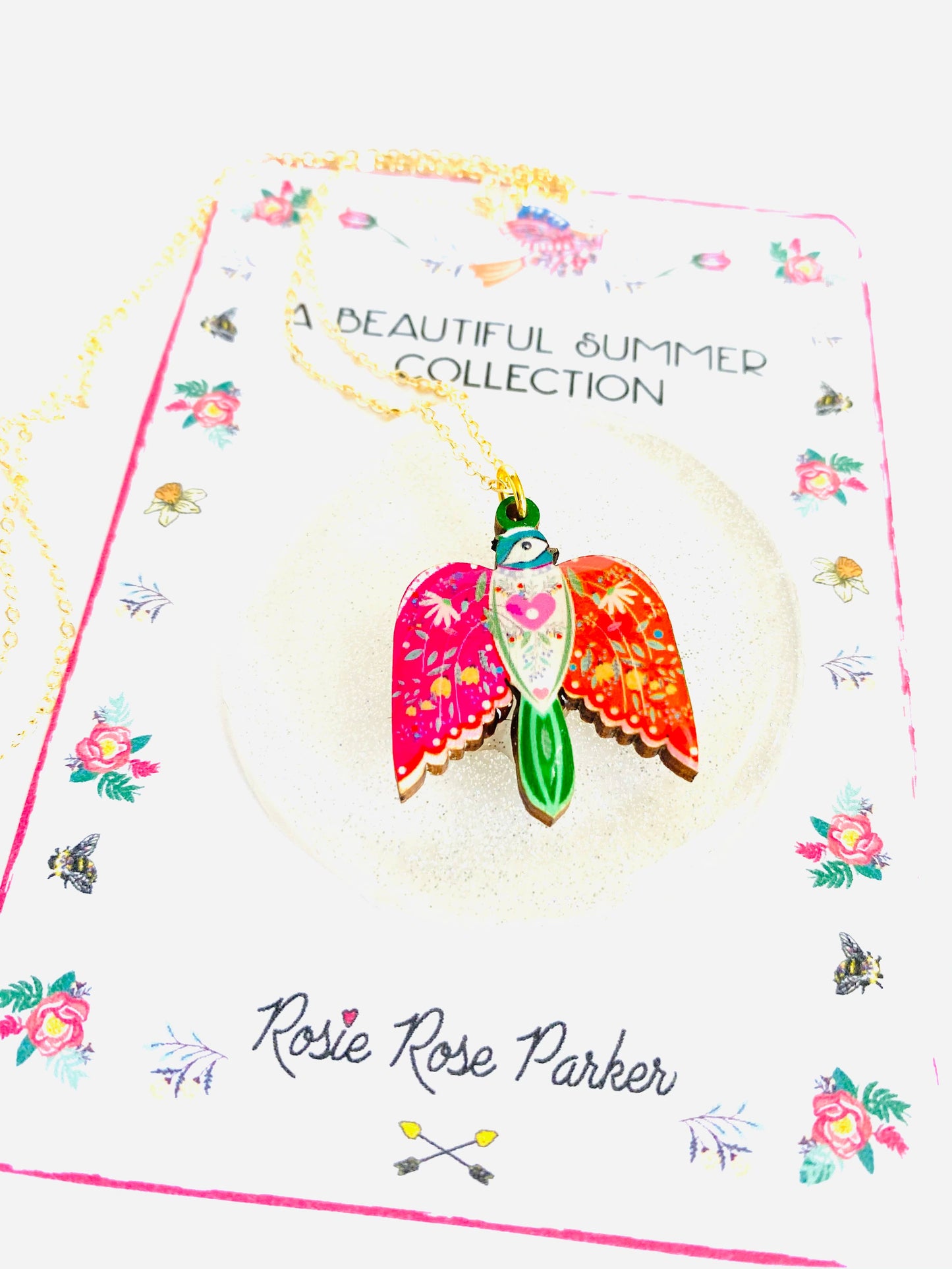 Pretty Bird in Flight Necklace by Rosie Rose Parker Quirks!