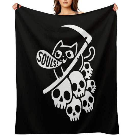 Cat Got Your Soul II Throw Blanket