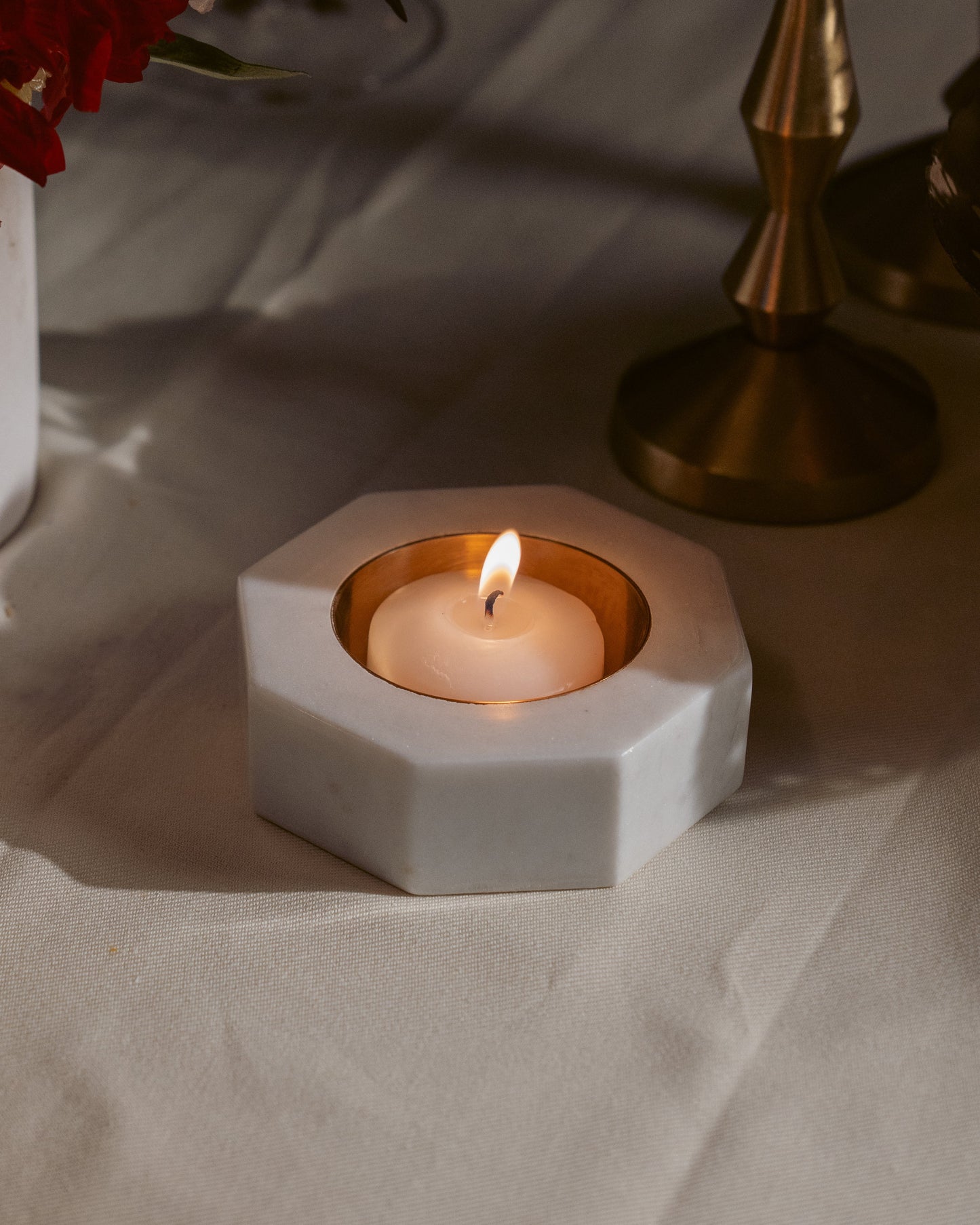 Hexagon Candleholder (Diya) Sangemar
