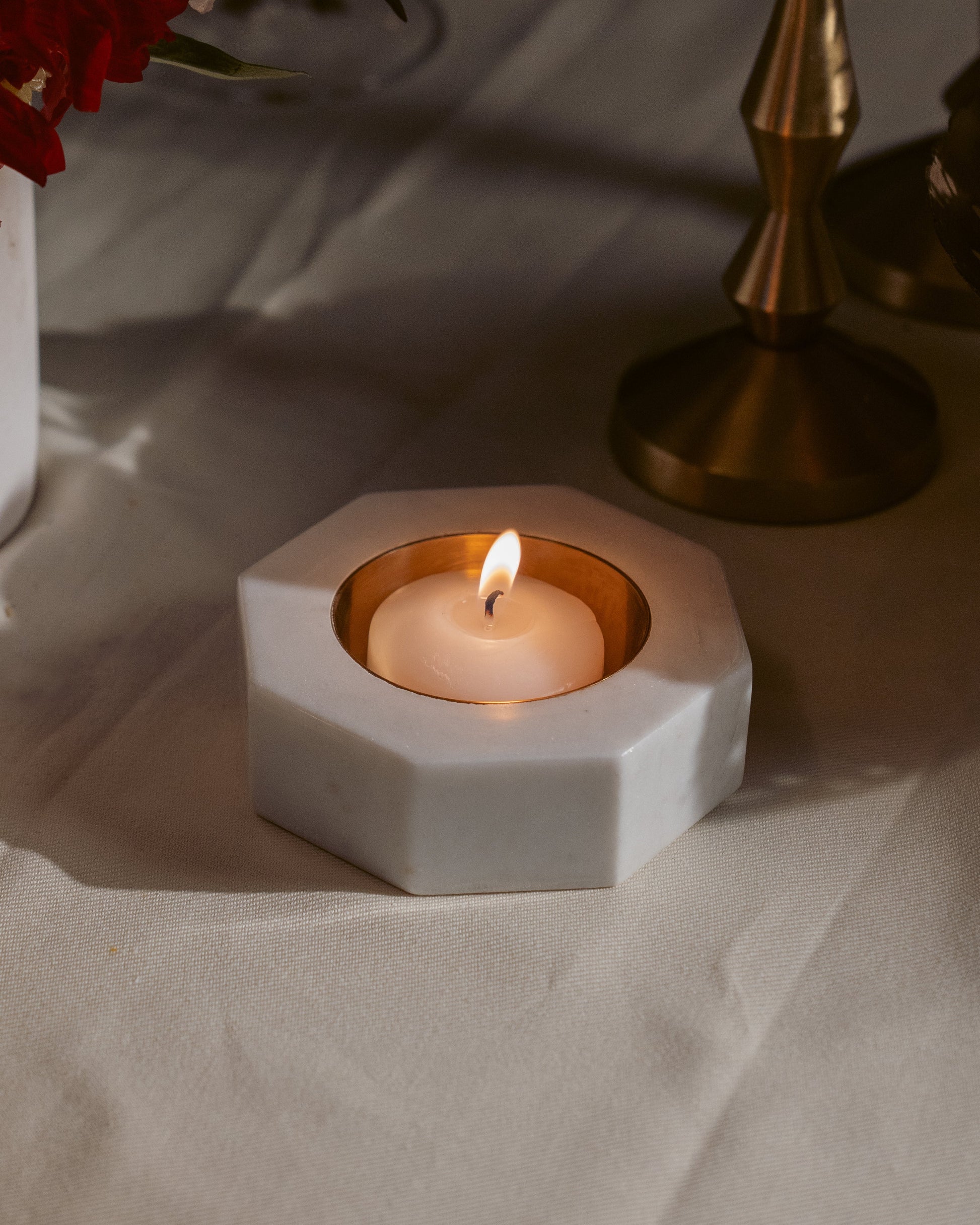 Hexagon Candleholder (Diya) Sangemar