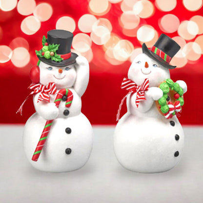 12" Jolly Snowman w/ Wreath by December Diamonds