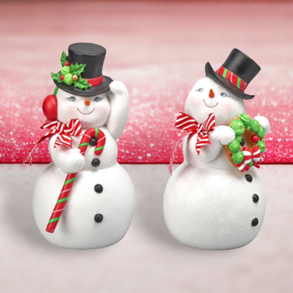 12" Jolly Snowman w/ Wreath by December Diamonds