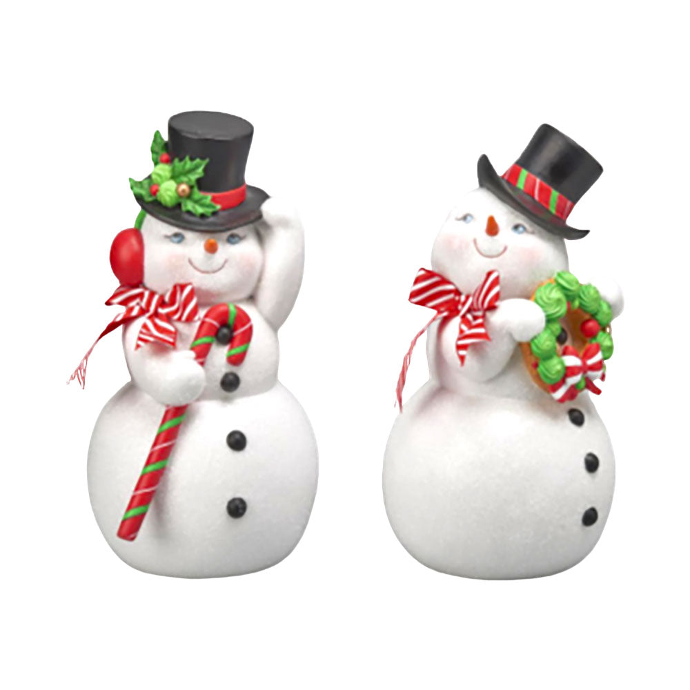 12" Jolly Snowman w/ Wreath by December Diamonds