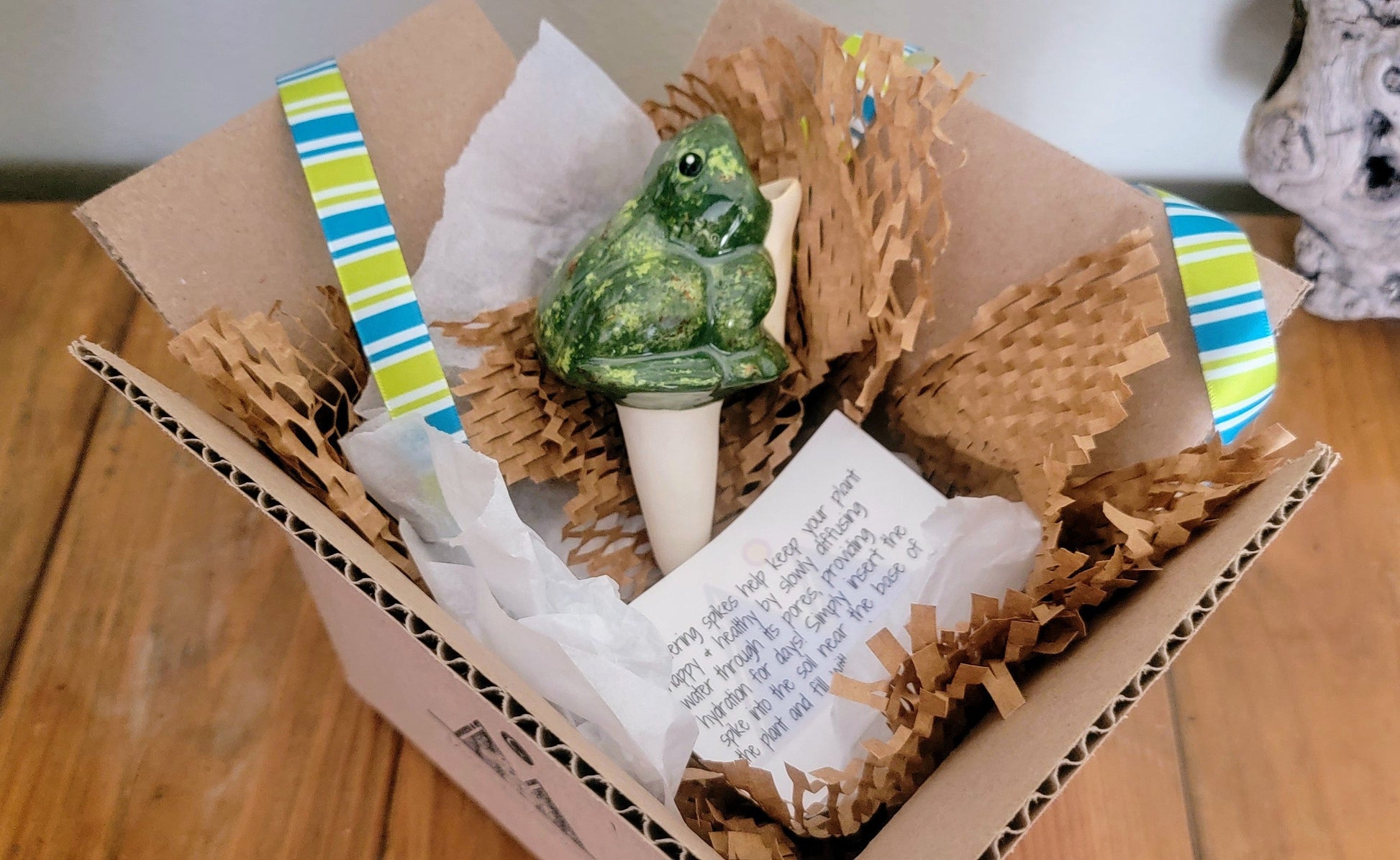 Open-Mouth Frog Plant Watering Spike Mountain Mudworks