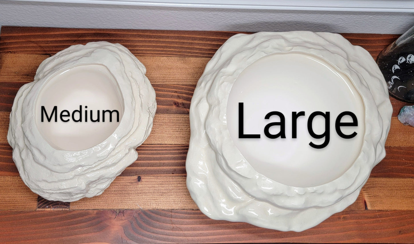 Large Natural Stone Self Watering / African Violet Pot Mountain Mudworks